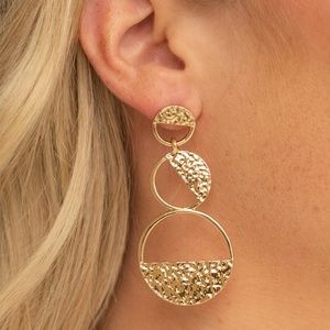 Triple Trifecta - Gold Earrings